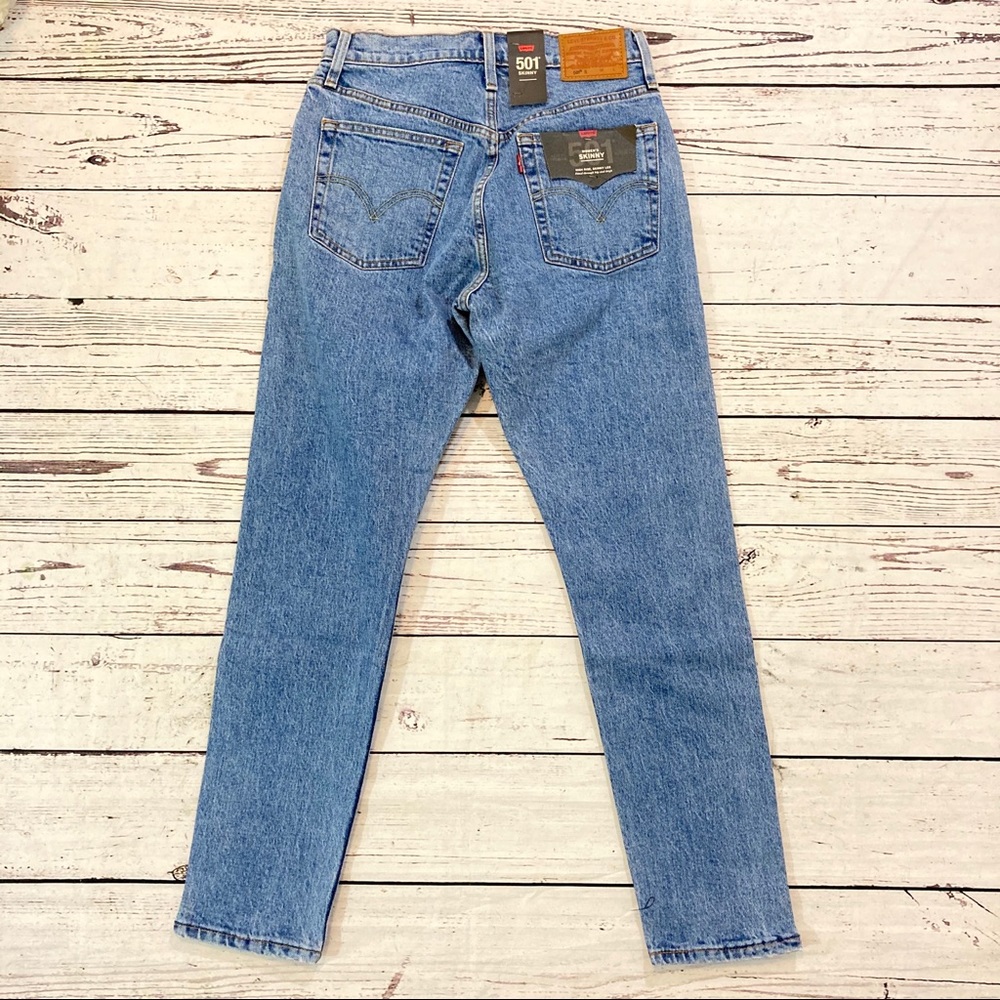 Levi’s 501 embroidered del Norte skinny jeans NWT - Picture 10 of 13